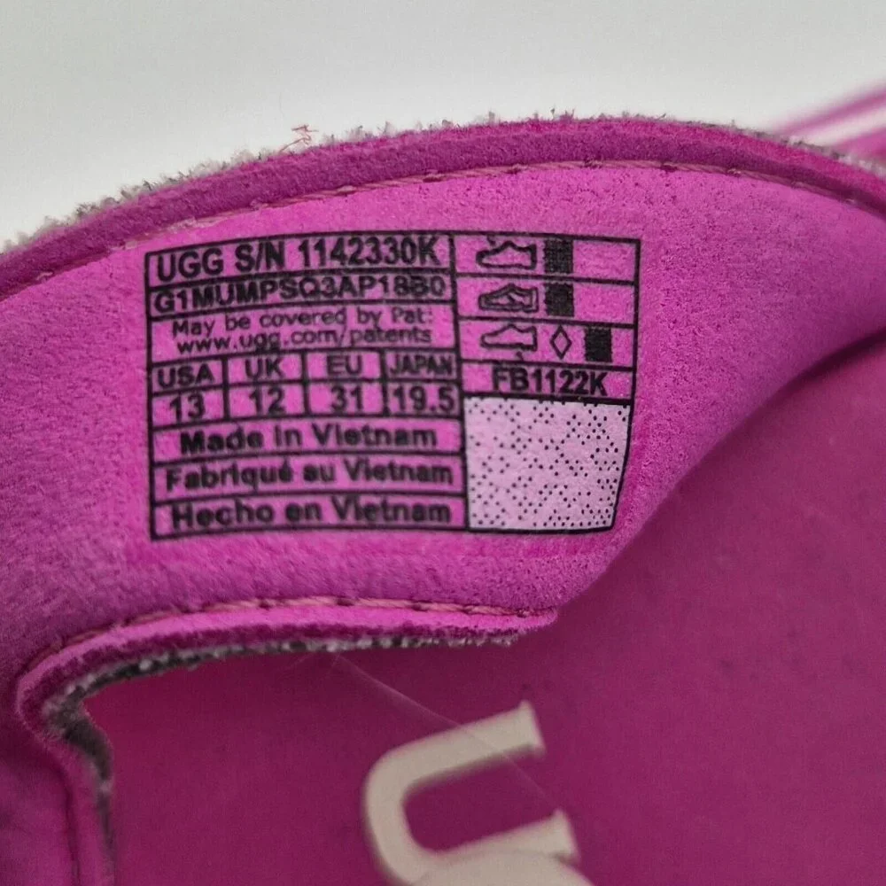 UGG Youth Girl's Size 10 Sandals Slip On Shoes Slide Ankle Strap Pink
